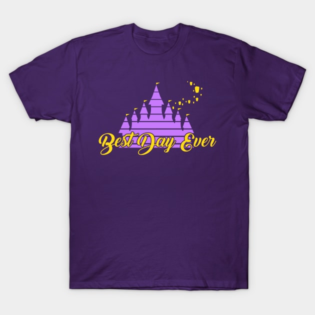 Best Day Ever Purple & Gold REVISED T-Shirt by old_school_designs